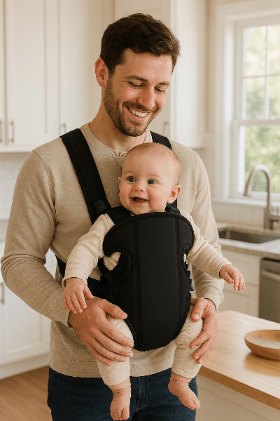 Papa et porte-bébé mabeladi™ noir