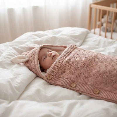 bebe dans nid d ange cosy Dreamo™ rose