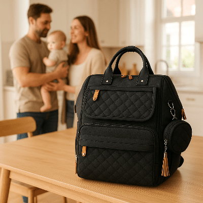 famille avec sac a langer sac a dos Luvon™