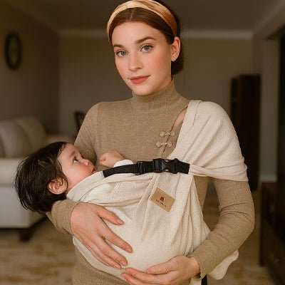 maman et echarpe de portage bebe Eloan™