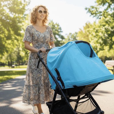 maman et ombrelles pour poussettes Velinopaline™ bleu