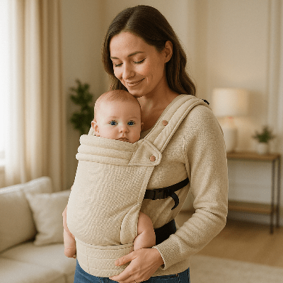 maman avec porte bebe naissance flexibebe