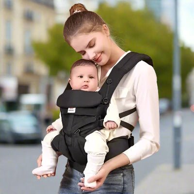 maman et porte bebe physiologique portiZen™ noir