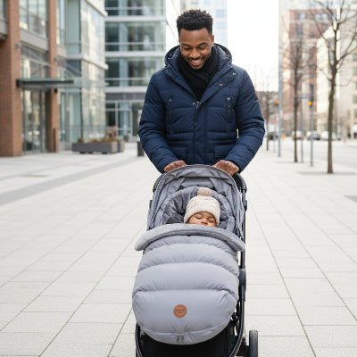 papa et Chanceliere bebe 0-6 mois Calysor™ gris