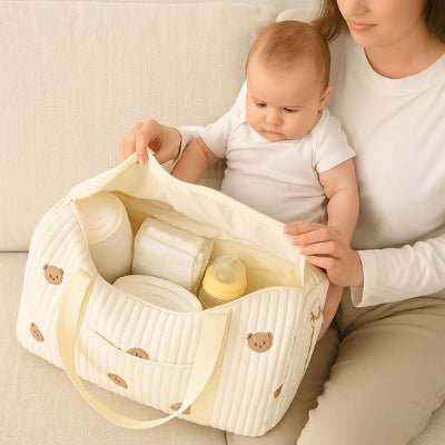 sac a langer gaze de coton avec famille