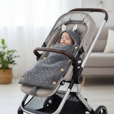 bebe dans nid d ange cosy gris