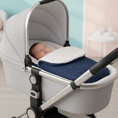 bebe endormi dans Nid d ange nacelle Nacetendria™  bleu