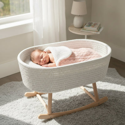 bebe endormi dans Nid d ange nacelle Nacetendria™  rose