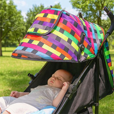 bebe endormi dans ombrelles pour poussettes  Velinopaline™ multicolore 