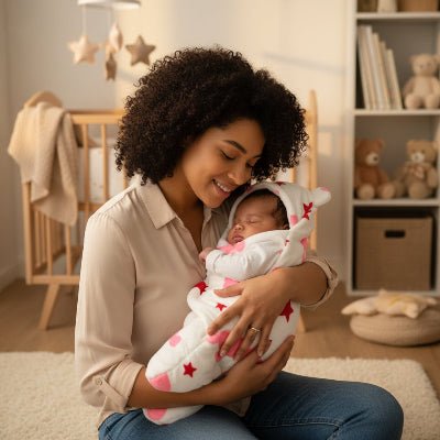 Bébé et nid d ange Aurel™ étoile rose