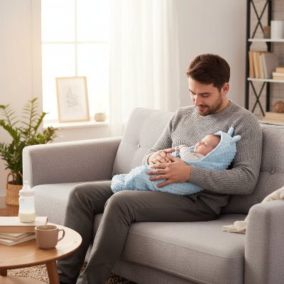 bebe et nid d ange naissance Doucelin™ bleu