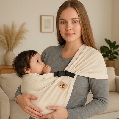 echarpe de portage bebe Eloan™ beige