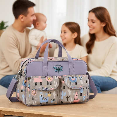 famille et sac a langer avec tapis de change elbor™ cactus