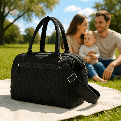 famille et sac à langer bébé Néosac
