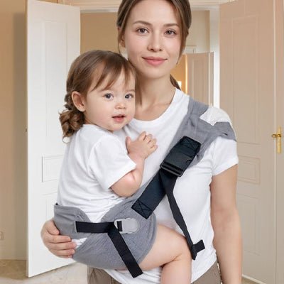 maman avec echarpe portage naturallure grise