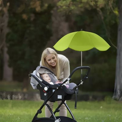 maman avec ombrelle universelle pour poussette perlivoria™ vert