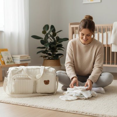 maman avec sac a langer ourson Balabi™ 