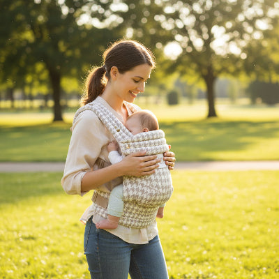 maman et porte bébé 0-6 mois Velinou™ Kaki