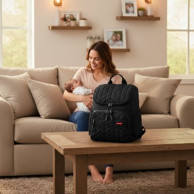 maman et sac a dos sac a langer mimalys™ noir