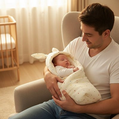 papa avec nid d'ange mi saison noélin™ pois colorés