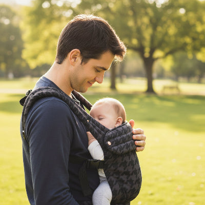 papa et porte bébé 0-6 mois Velinou™ Gris