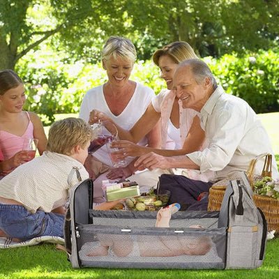 Sac a dos lit bebe avec famille