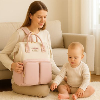 Sac à langer à dos luxeBébé™ rose