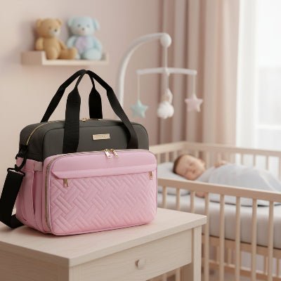 Sac à langer imperméable Bémalune™ rose